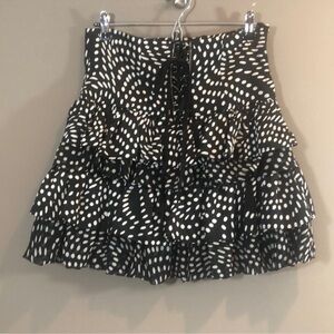 Cirque 21 Lace Up Ruffled Tiered Skirt Jr Large